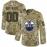 Edmonton Oilers Camo Men's Customized Adidas Jersey